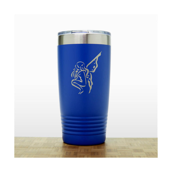 Blue - Fairy 20 oz Insulated Tumbler - Design 4 - Copyright Hues in Glass