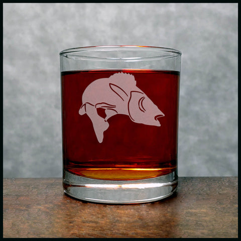 Pickerel Whisky Glass - Copyright Hues in Glass