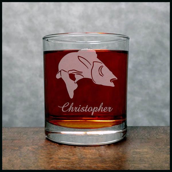 Pickerel Personalized Whisky Glass - Copyright Hues in Glass