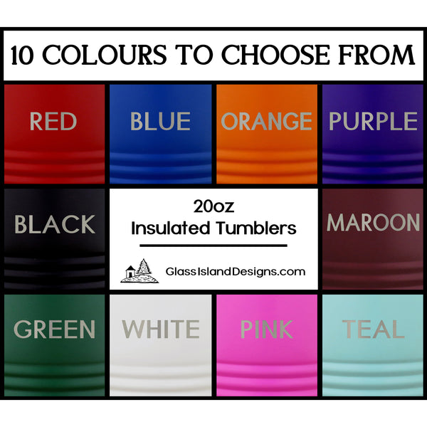 Colour Swatch - 20 oz Insulated Tumbler - Copyright Hues in Glass