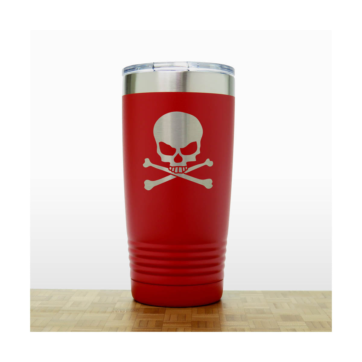 Skull and Crossbones Engraved Insulated 20oz Travel Tumbler