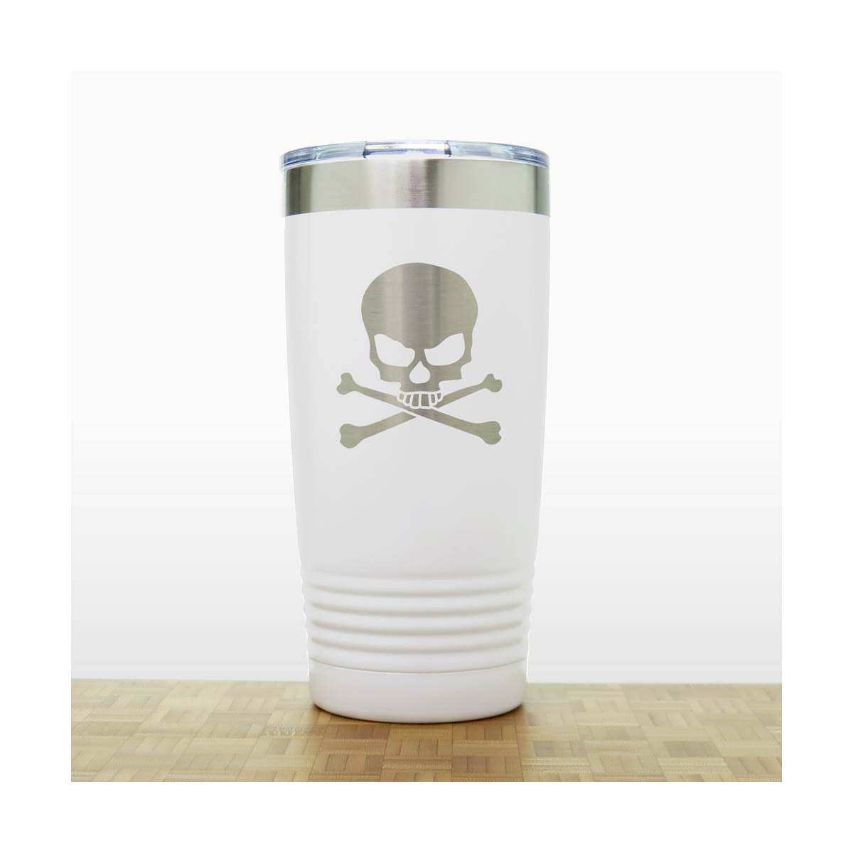 Skull and Crossbones Engraved Insulated 20oz Travel Tumbler