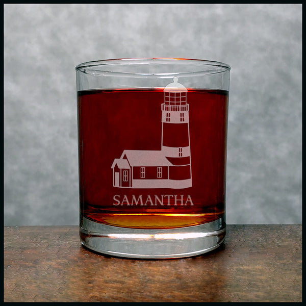 Lighthouse Personalized Whisky Glass - Copyright Hues in Glass