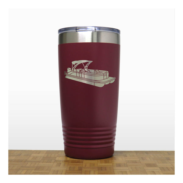 Maroon - Pontoon 20 oz Insulated Tumbler - Copyright Hues in Glass