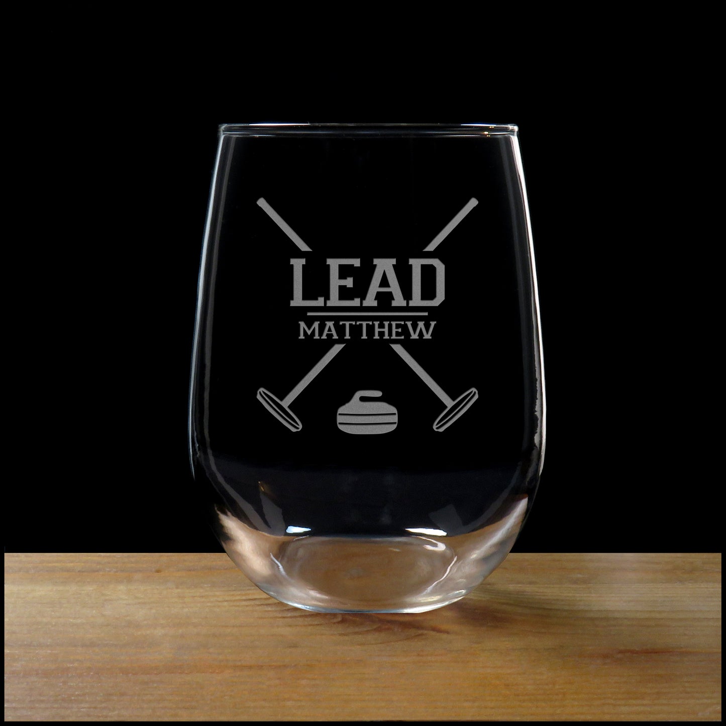 Curling  Lead Stemless Wine Glass - Copyright Hues in Glass