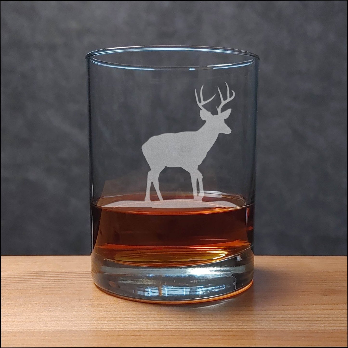 Stag Deer 13oz Whisky Glass - Copyright Hues in Glass