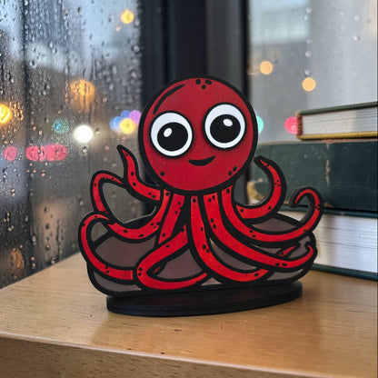 DIY Paintable Kit - Octopus – Unfinished - Animal Shelf Sitter Craft for Kids & Adults