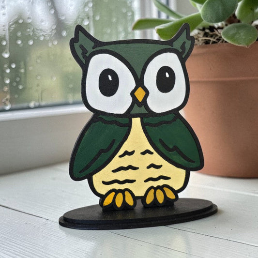 DIY Paintable Kit - Owl – Unfinished - Animal Shelf Sitter Craft for Kids & Adults