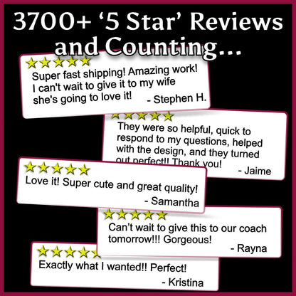 Five-star reviews with customer testimonials on a black background