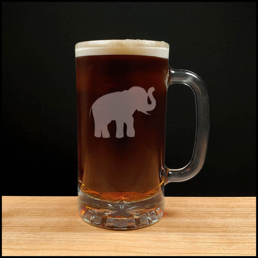 Elephant Baby Beer Mug - Copyright Hues in Glass