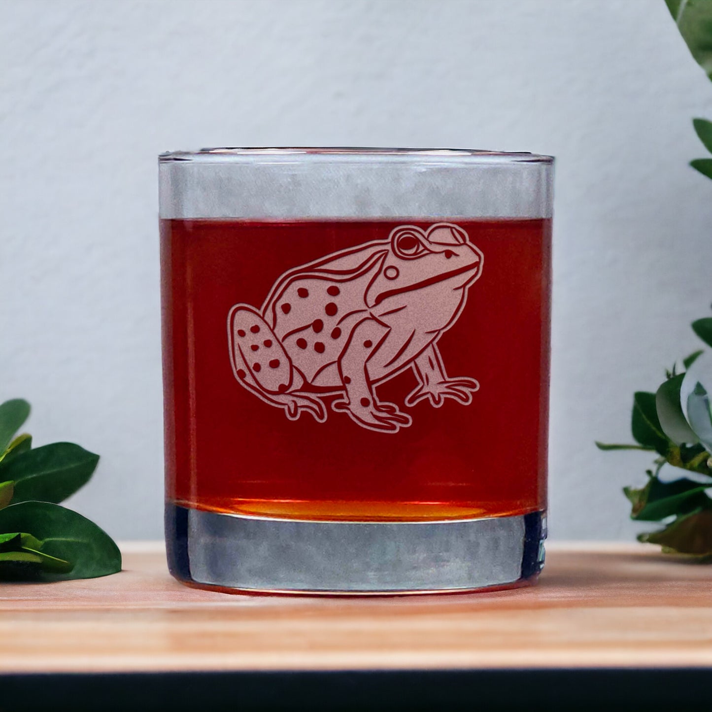 Frog Engraved 11oz Whiskey Glass - Personalized Gift