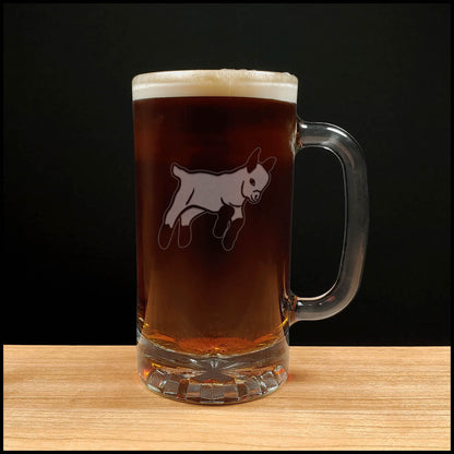 Pygmy Goat - 16oz Beer Mug - Copyright Hues in Glass