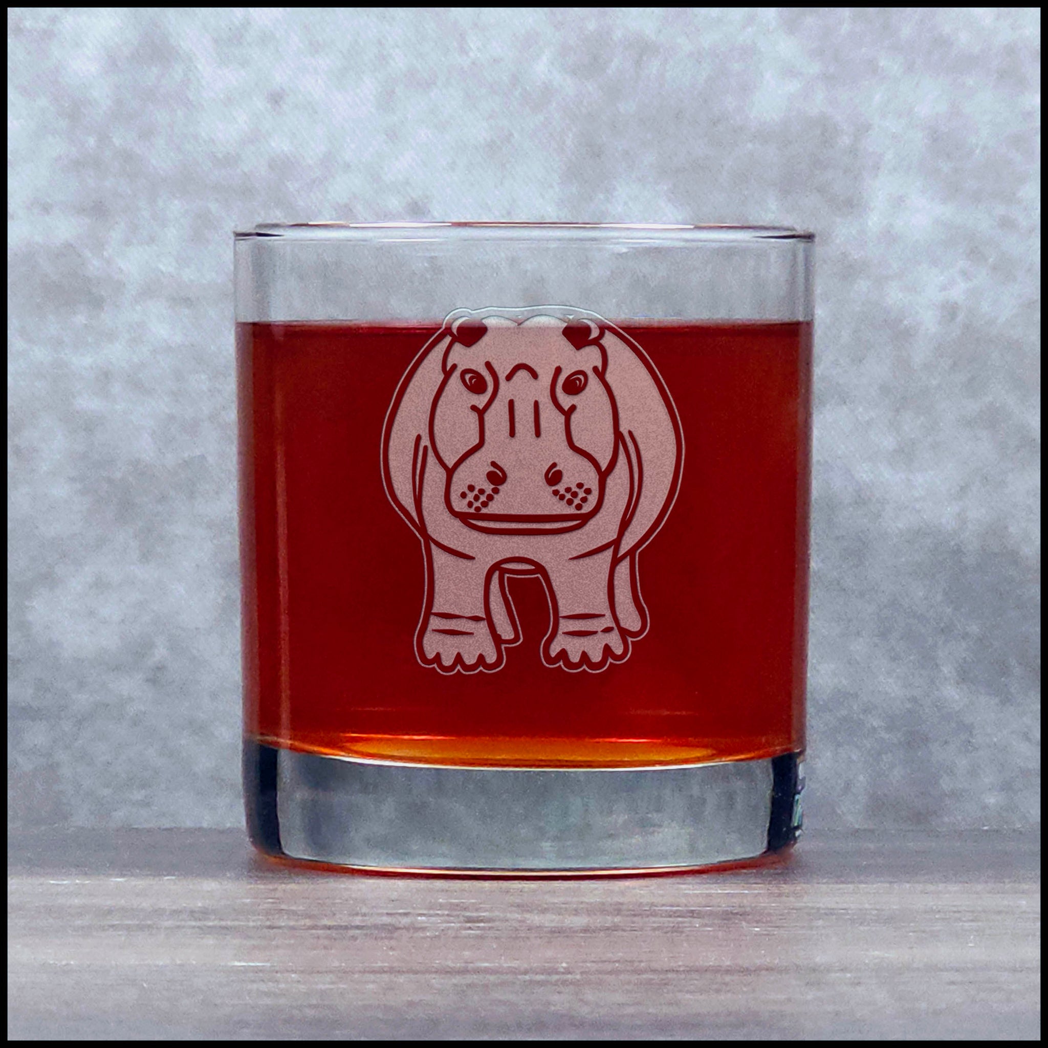 Hippo 11.oz Whiskey Glass - Copyright Hues in Glass