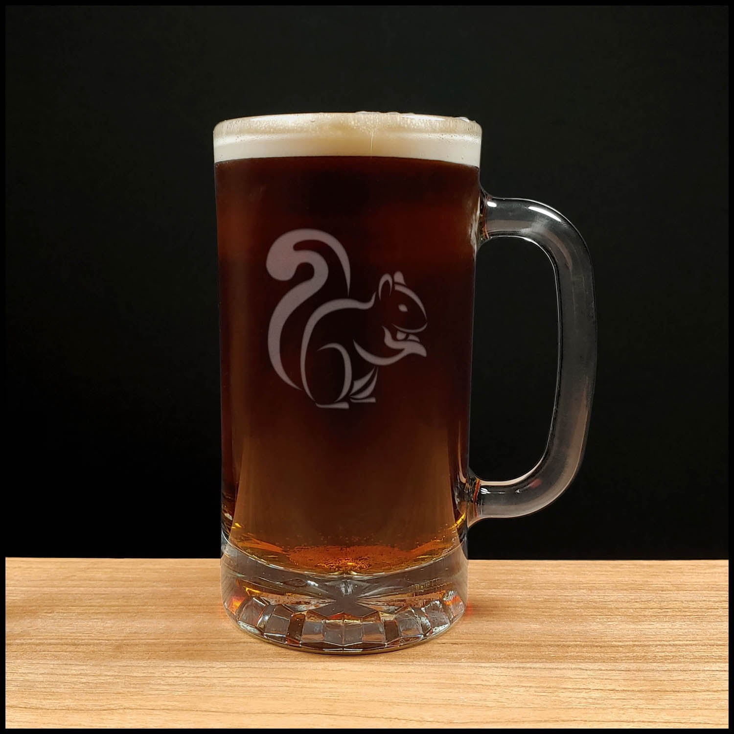 Squirrel 16oz Beer Mug - Copyright Hues in Glass