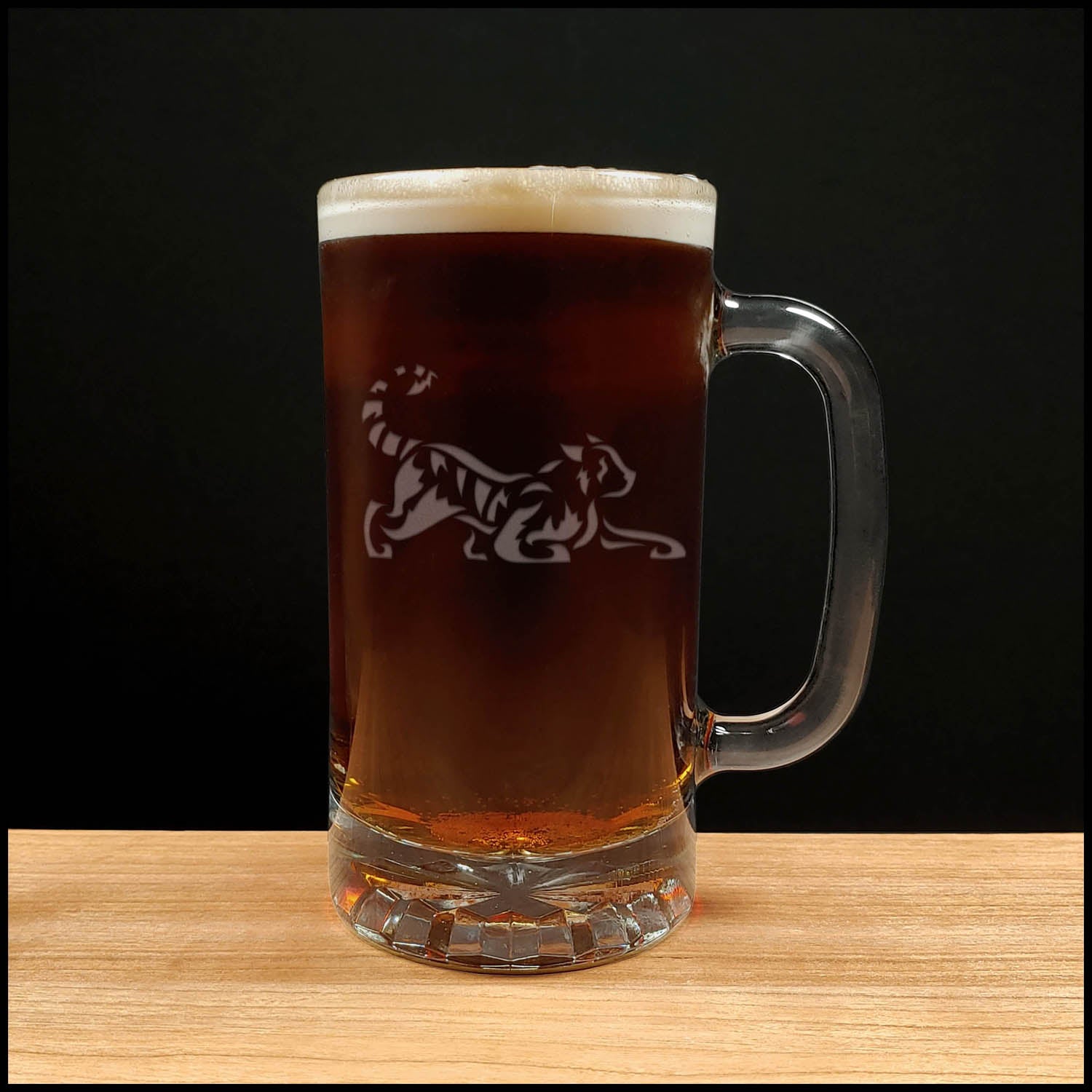 Tiger 16oz Beer Mug - Copyright Hues in Glass