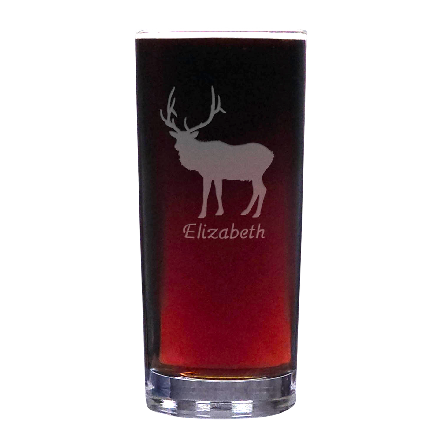 Elk Cooler Glass - Water Glass - Cocktail Tumbler Glass - Free Personalization