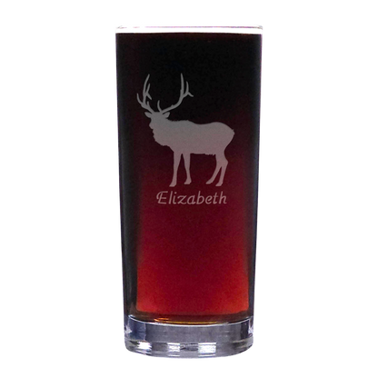 Elk Cooler Glass - Water Glass - Cocktail Tumbler Glass - Free Personalization