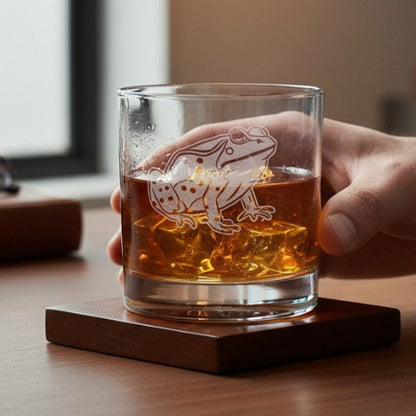 Frog Engraved 11oz Whiskey Glass - Personalized Gift