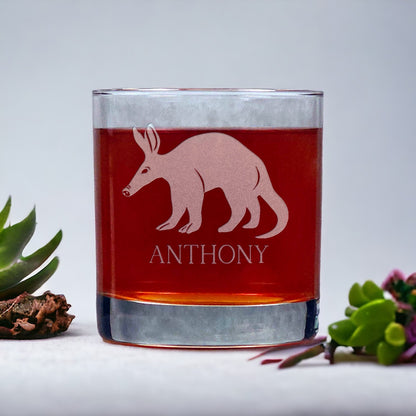 Aardvark Personalized Whisky Glass - Copyright Hues in Glass