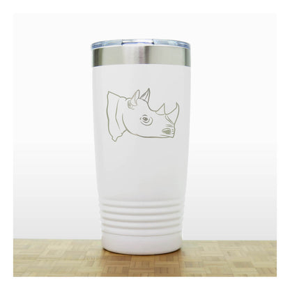 Rhinoceros Head Engraved 20oz Tumbler – Stainless Steel Insulated Travel Mug