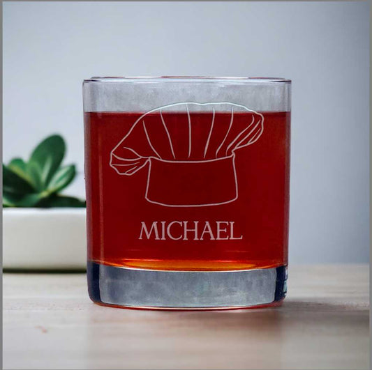 Baker's Hat Personalized Whisky Glass - Copyright Hues in Glass
