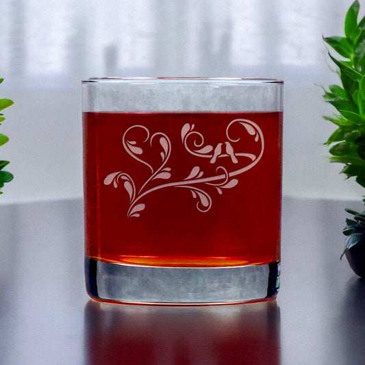Love Birds 11oz Whisky Glass - Copyright Hues in Glass