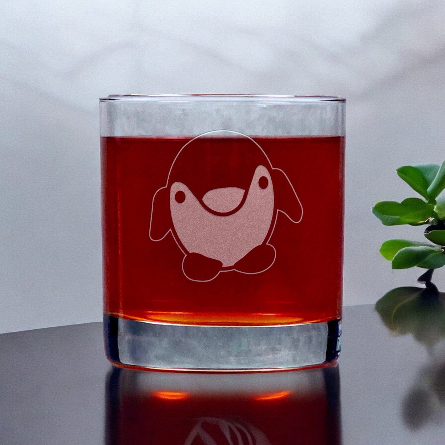 Cute Penguin 11oz Whisky Glass