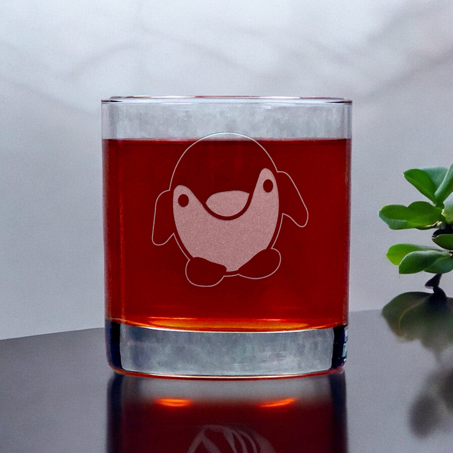 Cute Penguin 11oz Whisky Glass