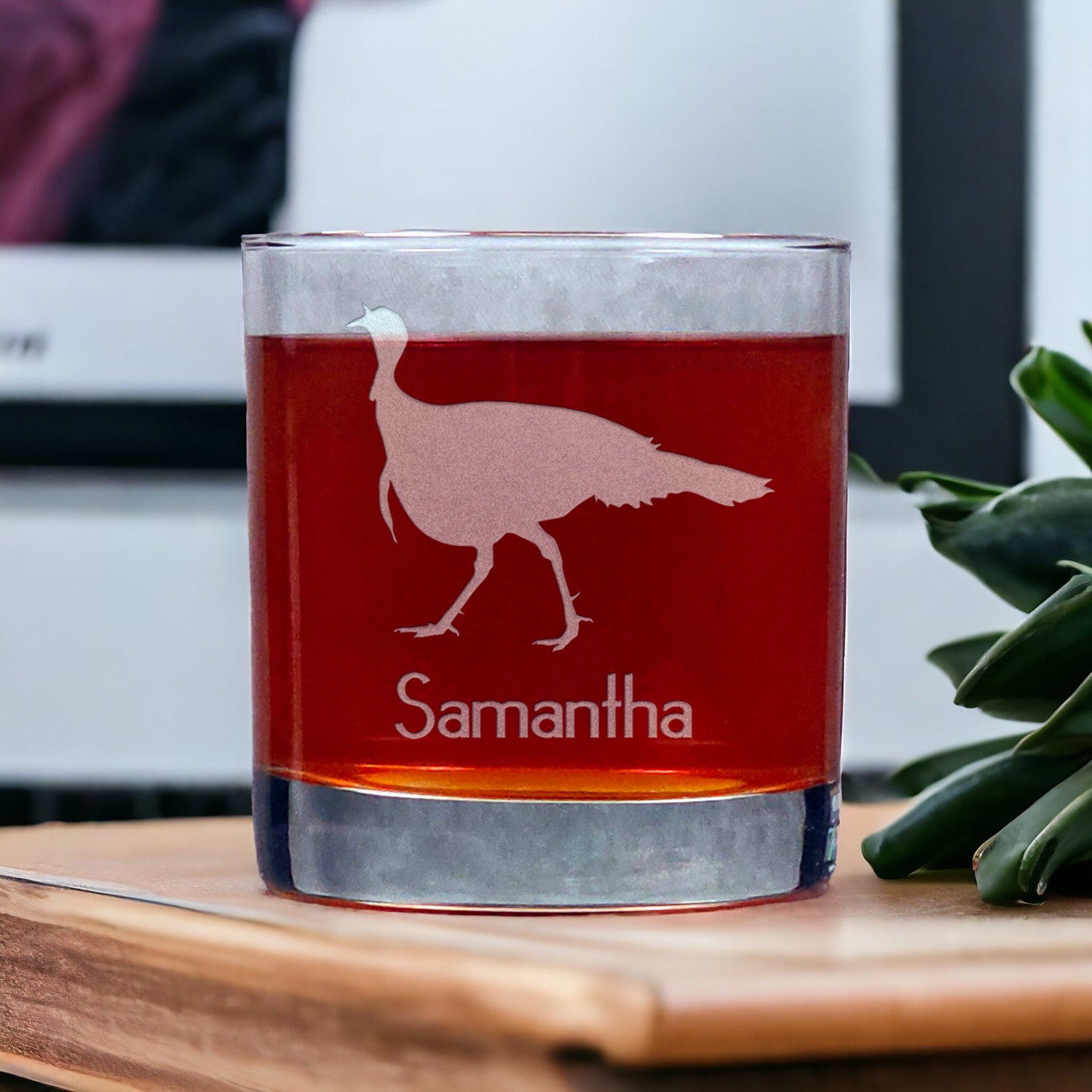 Personalized Turkey 11oz Whisky Glass - Copyright Hues in Glass