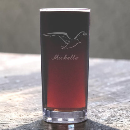 Seagull Bird Cooler Glass – Personalized Sandblasted Water & Cocktail Tumbler