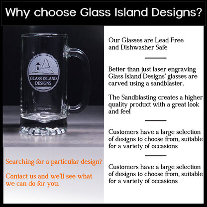 Scorpion 16oz Engraved Beer Mug - Etched Insect Personalized Gift  - Scorpion Beer Glass