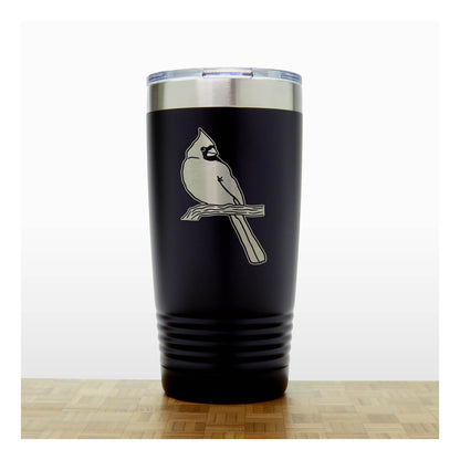 Personalized Cardinal Engraved 20oz Insulated Travel Tumbler – Stainless Steel Bird Lover Gift