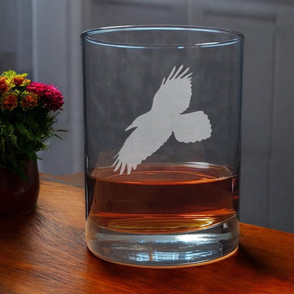 Crow 13oz Whisky Glass - Copyright Hues in Glass
