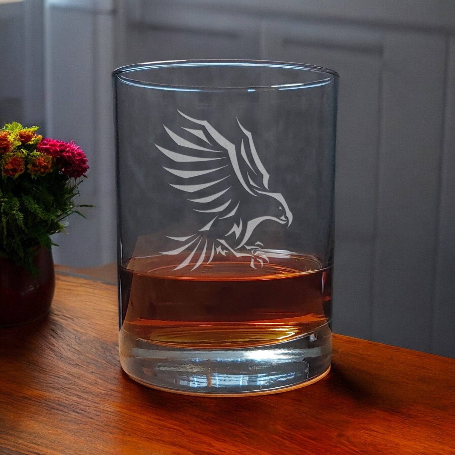 Eagle 13oz Whisky Glass -  Copyright Hues in Glass