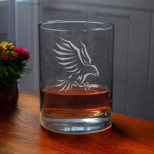 Eagle 13oz Whisky Glass -  Copyright Hues in Glass