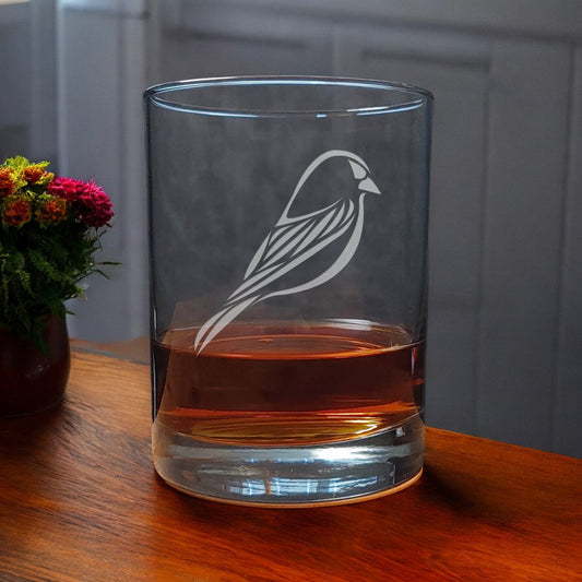 Finch  13oz Whisky Glass -  Copyright Hues in Glass