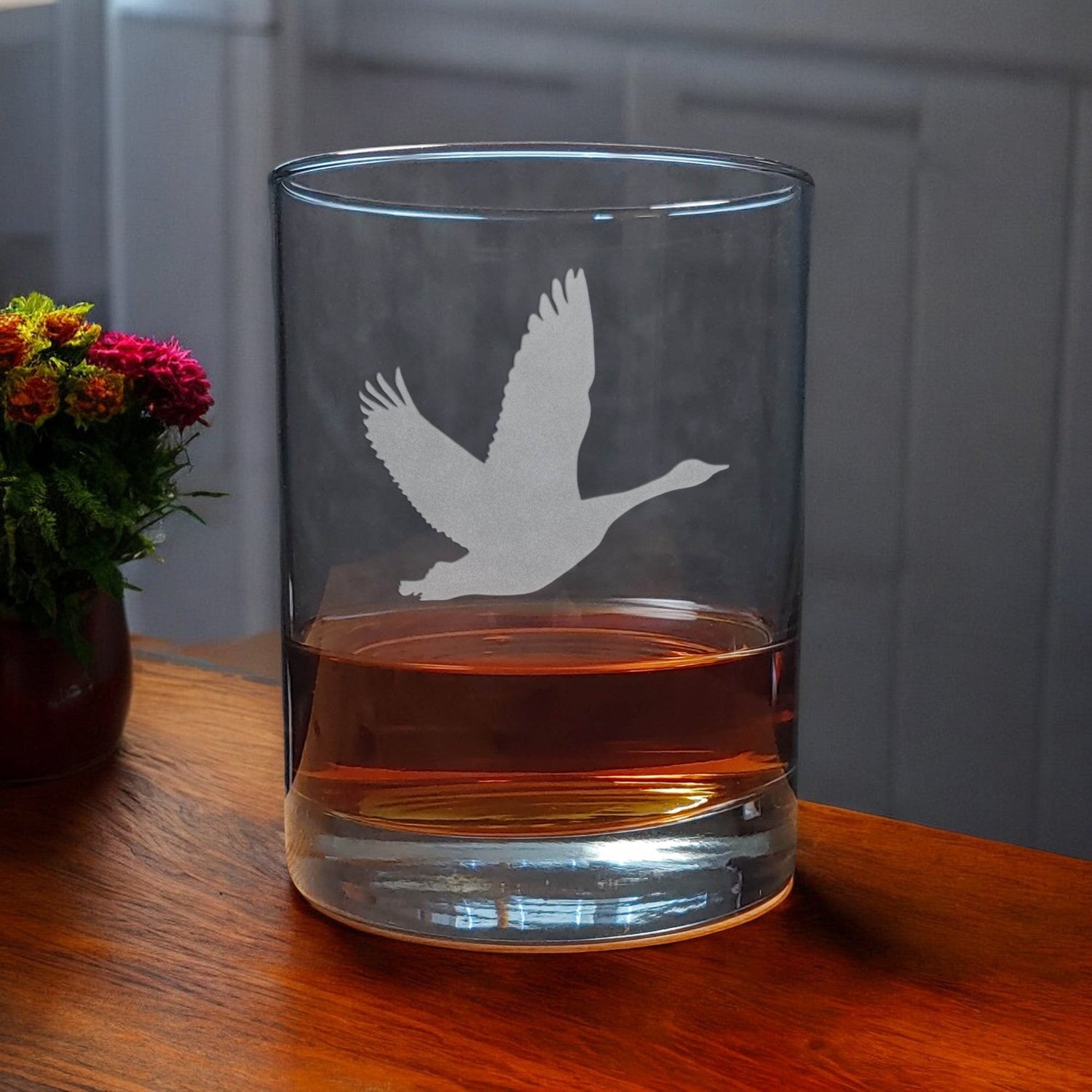 Hawk 13oz Whisky Glass -  Copyright Hues in Glass