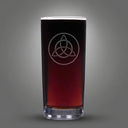 Celtic Cooler Glass - Triquetra Knot Water Glass - Cocktail Tumbler Glass