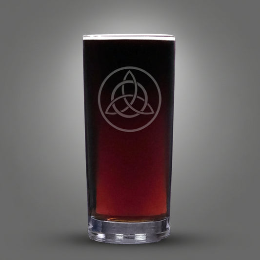 Celtic Cooler Glass - Triquetra Knot Water Glass - Cocktail Tumbler Glass