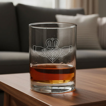 Claddagh 13 oz Whisky Glass - Copyright Hues in Glass