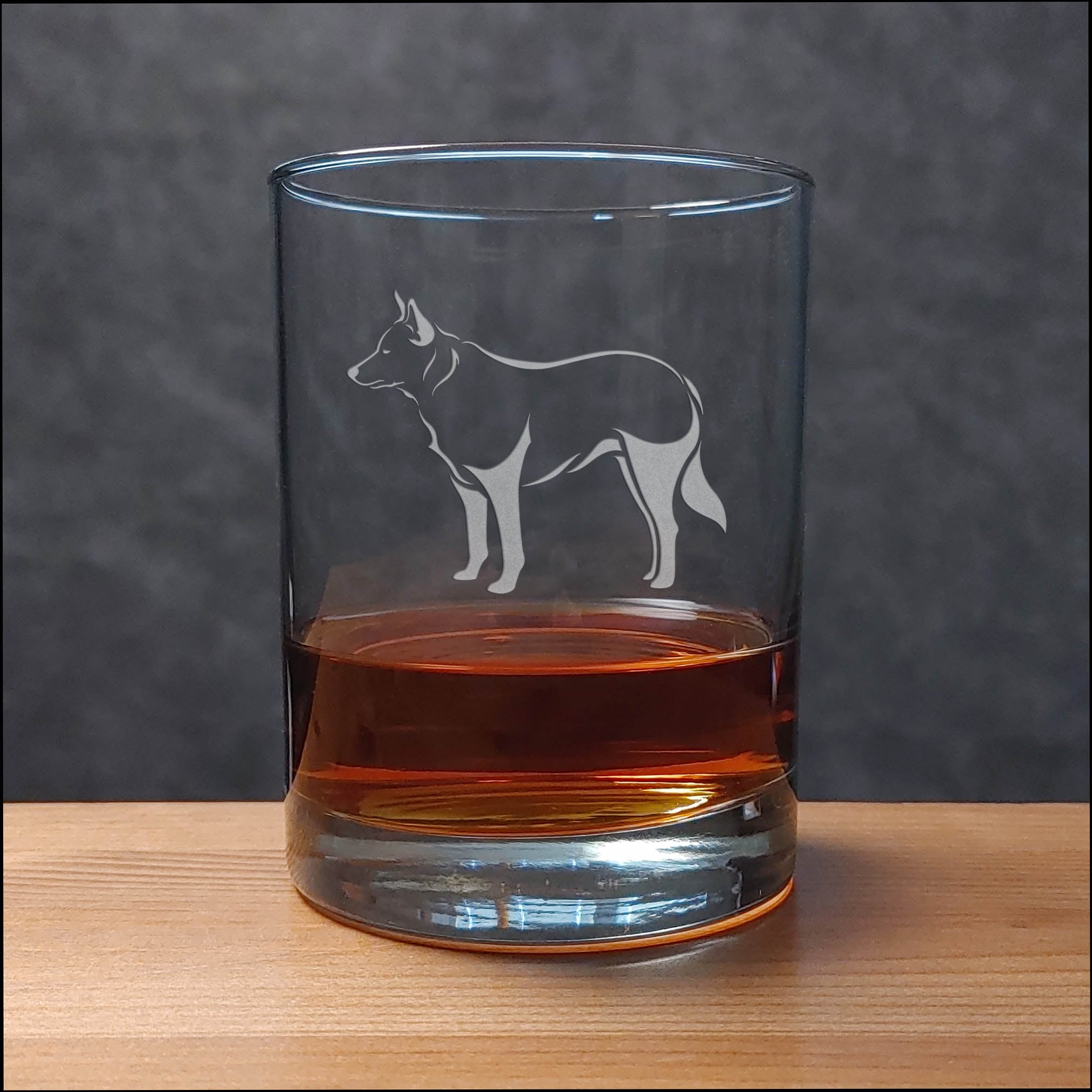Blueheeler 13 oz Whisky Glass - Copyright Hues in Glass