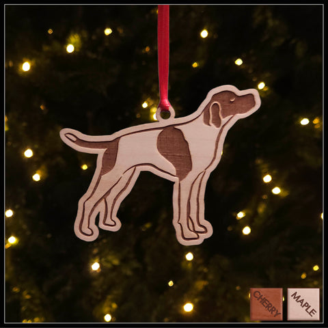 English Pointer Holiday Ornament with optional personalization - Dog Christmas Ornaments