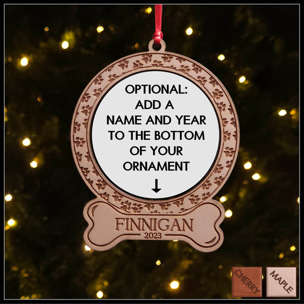 Bulldog Round Ornament with Personalization option available - Christmas Ornament