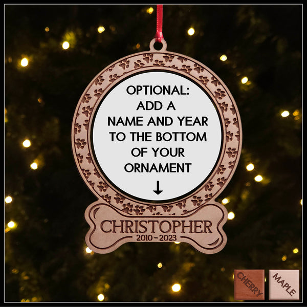 Border Collie Dog Round Ornament with Personalization option available