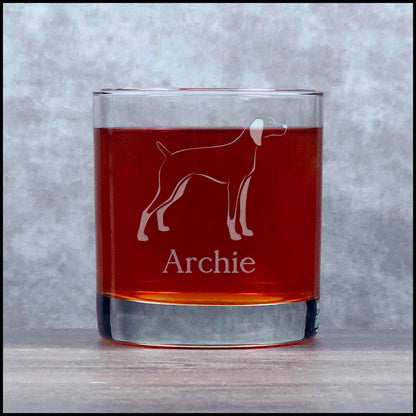 Vizsla Whiskey Glass Personalized 11oz Engraved Rocks Glass – Custom Bourbon, Scotch & Cocktail Glass