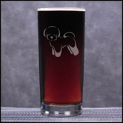 Bichon Frise Cooler Glass – Personalized Engraved Dog Glass – 15oz Water & Cocktail Tumbler