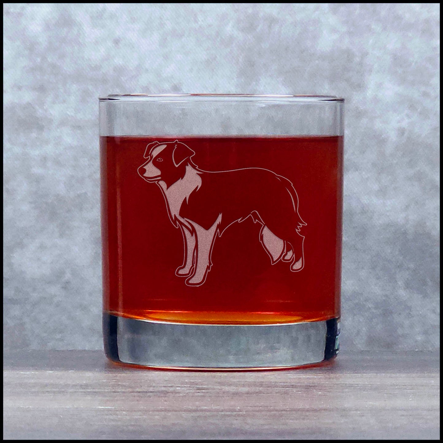 Border Collie Etched 11oz Whiskey Glass – Engraved Dog Lover Rocks Glass for Scotch, Bourbon & Gifts