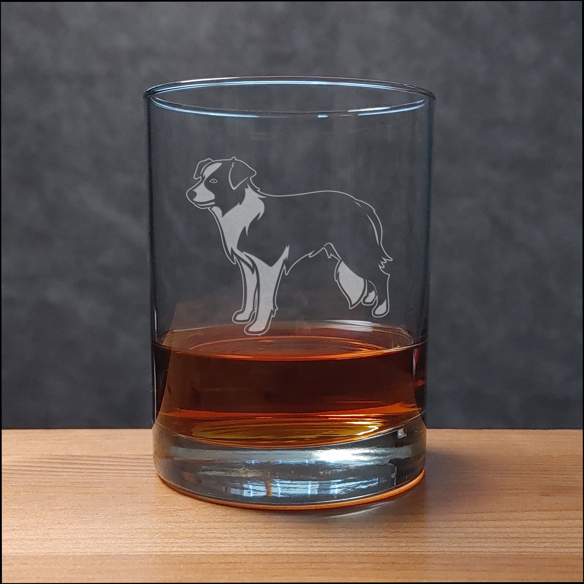 Border Colllie 13 oz Whisky Glass - Copyright Hues in Glass