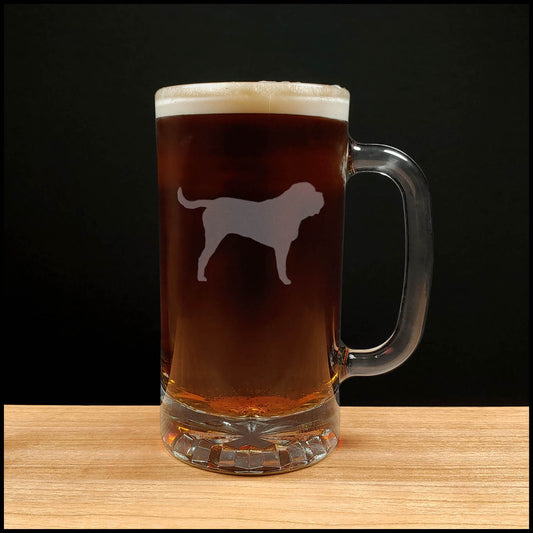 English Mastiff 16oz Etched Beer Mug – Deep Etched Dog Beer Glass for Mastiff Lovers