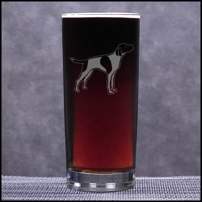 English Pointer Cooler Glass – Personalized Engraved Dog Glass – 15oz Water & Cocktail Tumbler